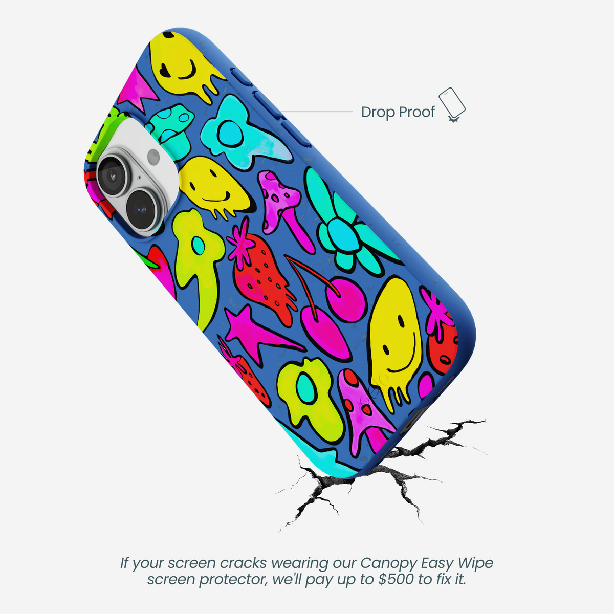 Electric Blue Melty Mood iPhone 17 Case