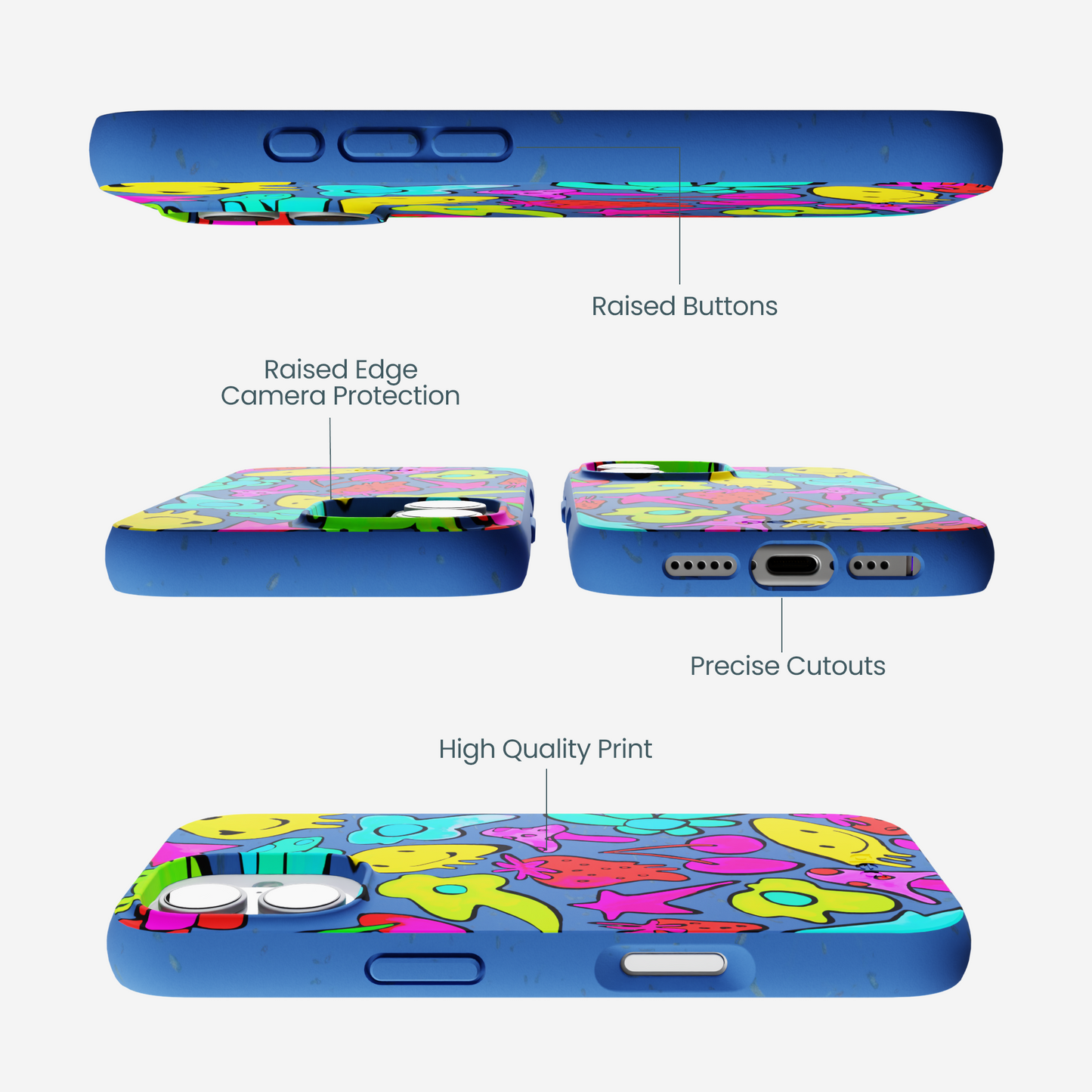 Electric Blue Melty Mood iPhone 17 Case