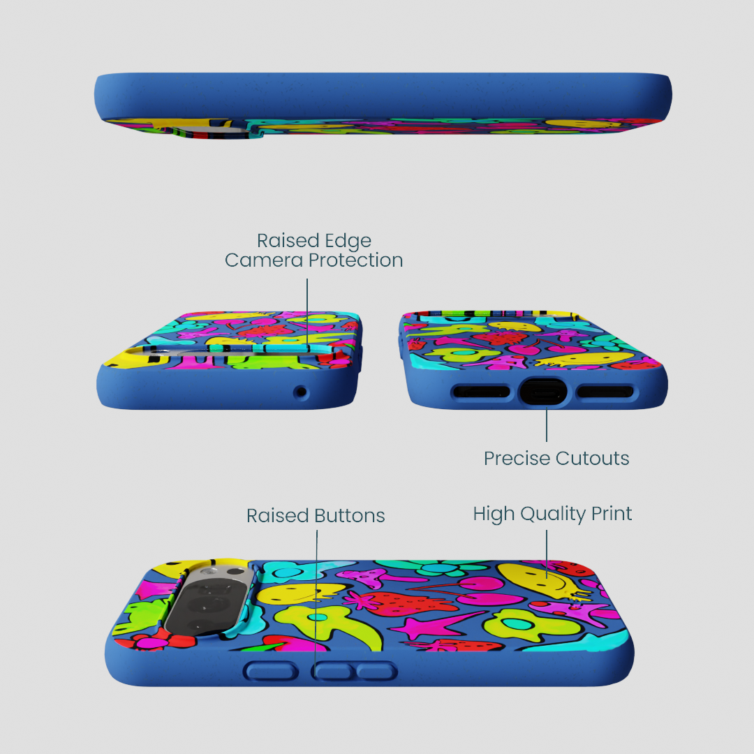 Electric Blue Melty Mood Google Pixel 10/10 Pro Case