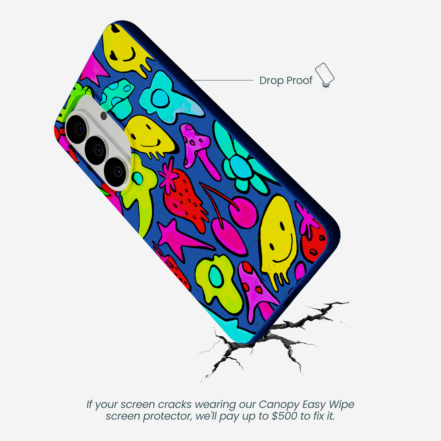 Electric Blue Melty Mood Samsung Galaxy S26 Case