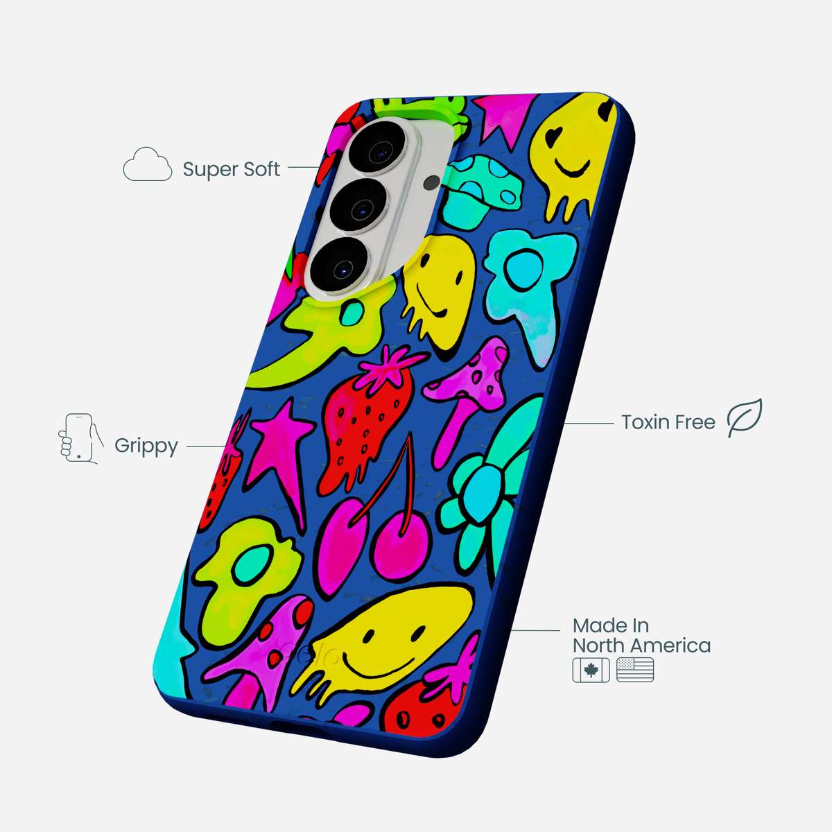 Electric Blue Melty Mood Samsung Galaxy S26 Case