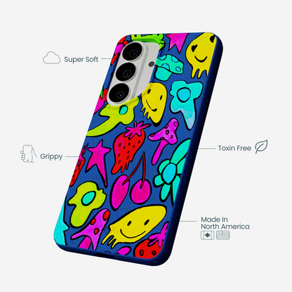 Electric Blue Melty Mood Samsung Galaxy S26 Case