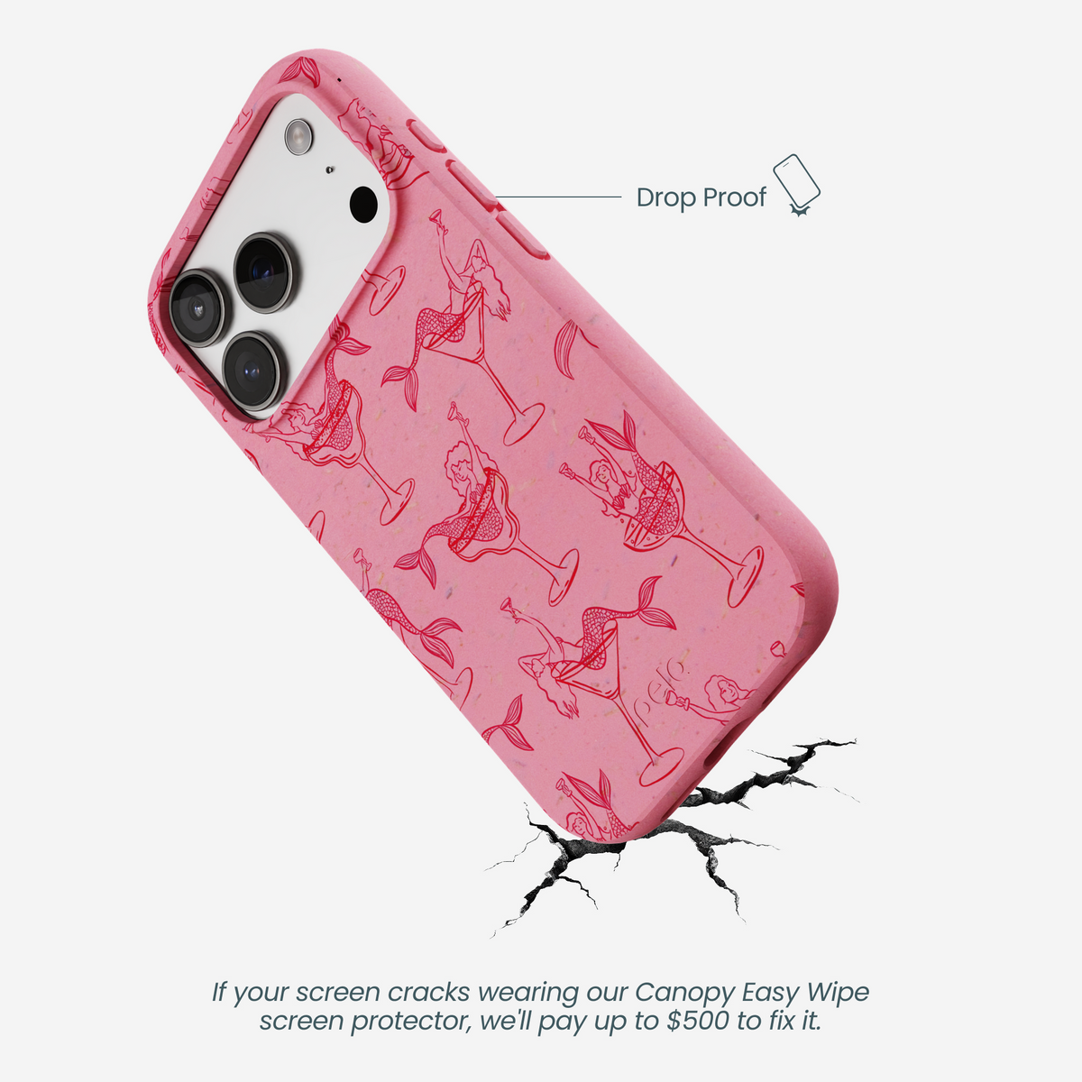Bubblegum Pink Mermaid Cocktail iPhone 17 Pro Case