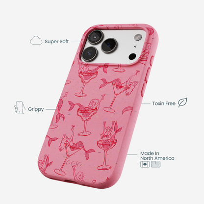 Bubblegum Pink Mermaid Cocktail iPhone 17 Pro Case