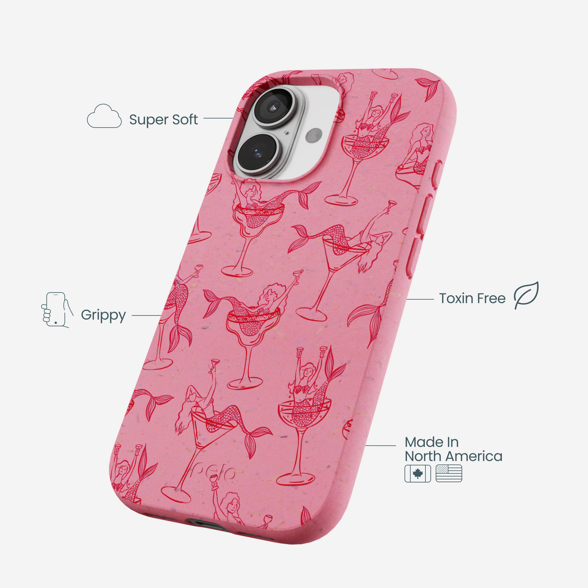 Bubblegum Pink Mermaid Cocktail iPhone 17 Case