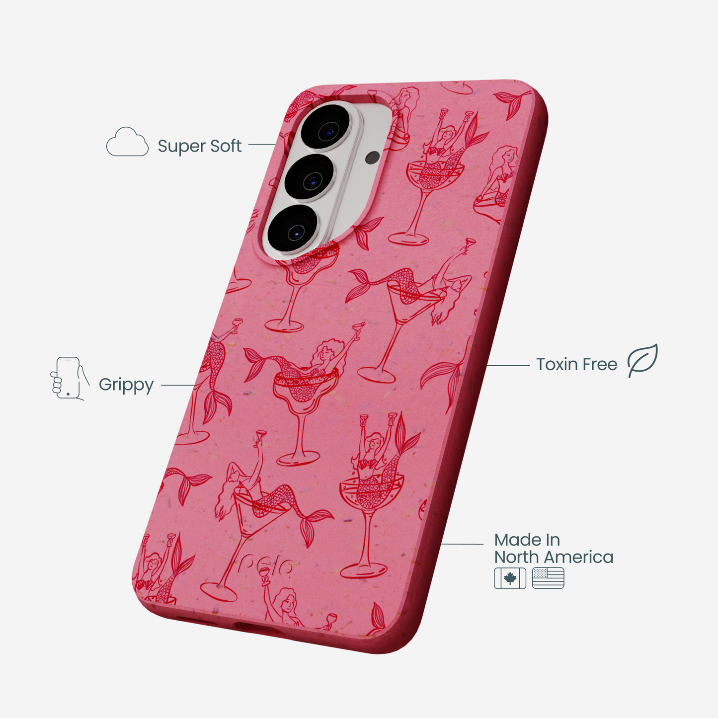 Bubblegum Pink Mermaid Cocktail Samsung Galaxy S26 Case