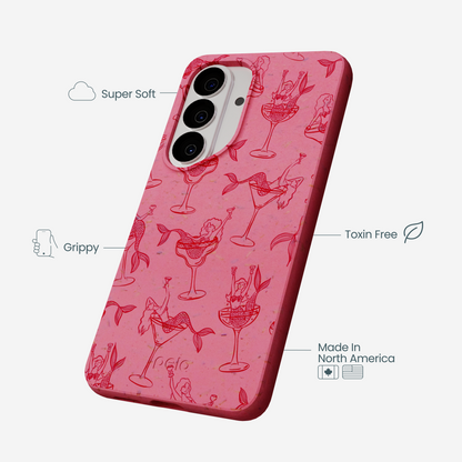 Bubblegum Pink Mermaid Cocktail Samsung Galaxy S26 Case