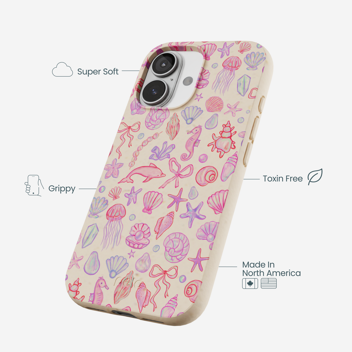 Seashell Mermaid Dreams iPhone 17 Case