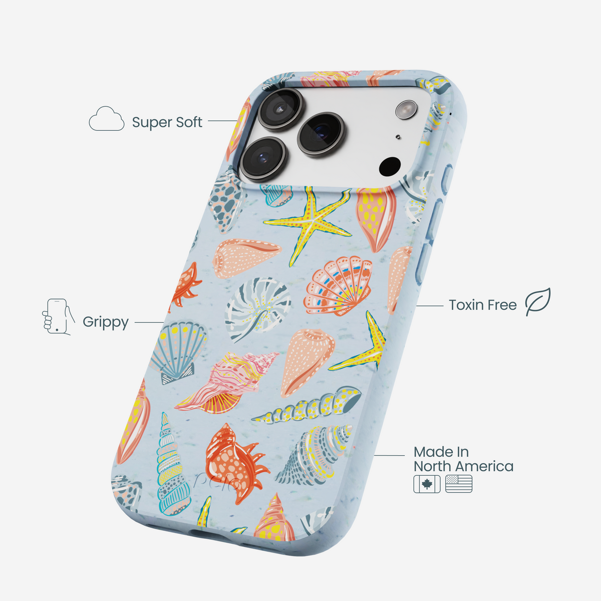 Powder Blue Mermaid Finds iPhone 17 Pro Case