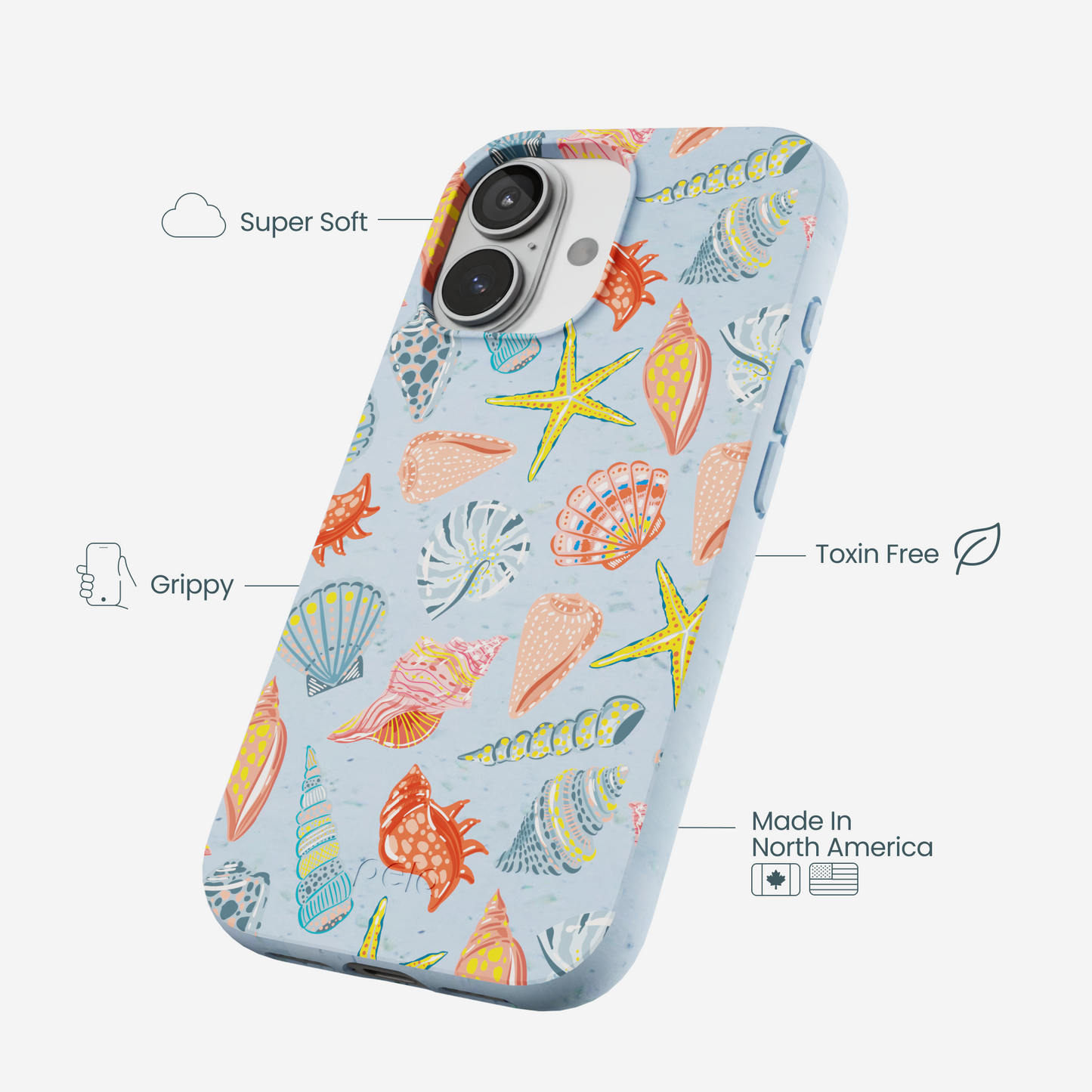 Powder Blue Mermaid Finds iPhone 17 Case