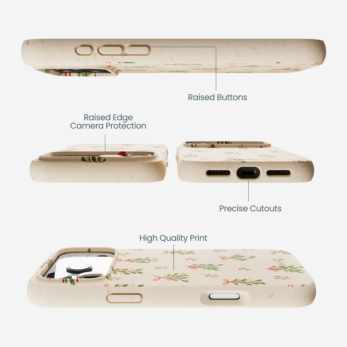 Seashell Merry Mistletoe iPhone 17 Pro Max Case