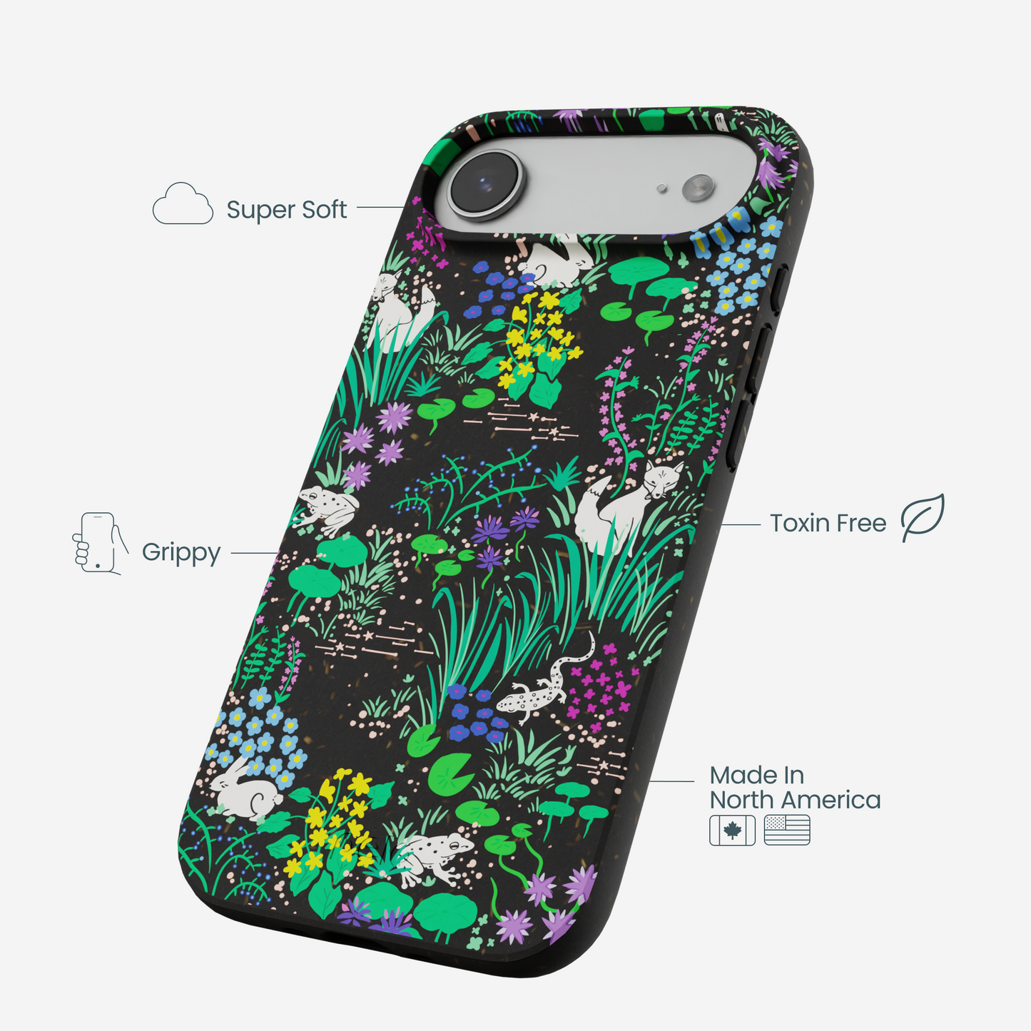 Black Midnight Pond iPhone Air Case