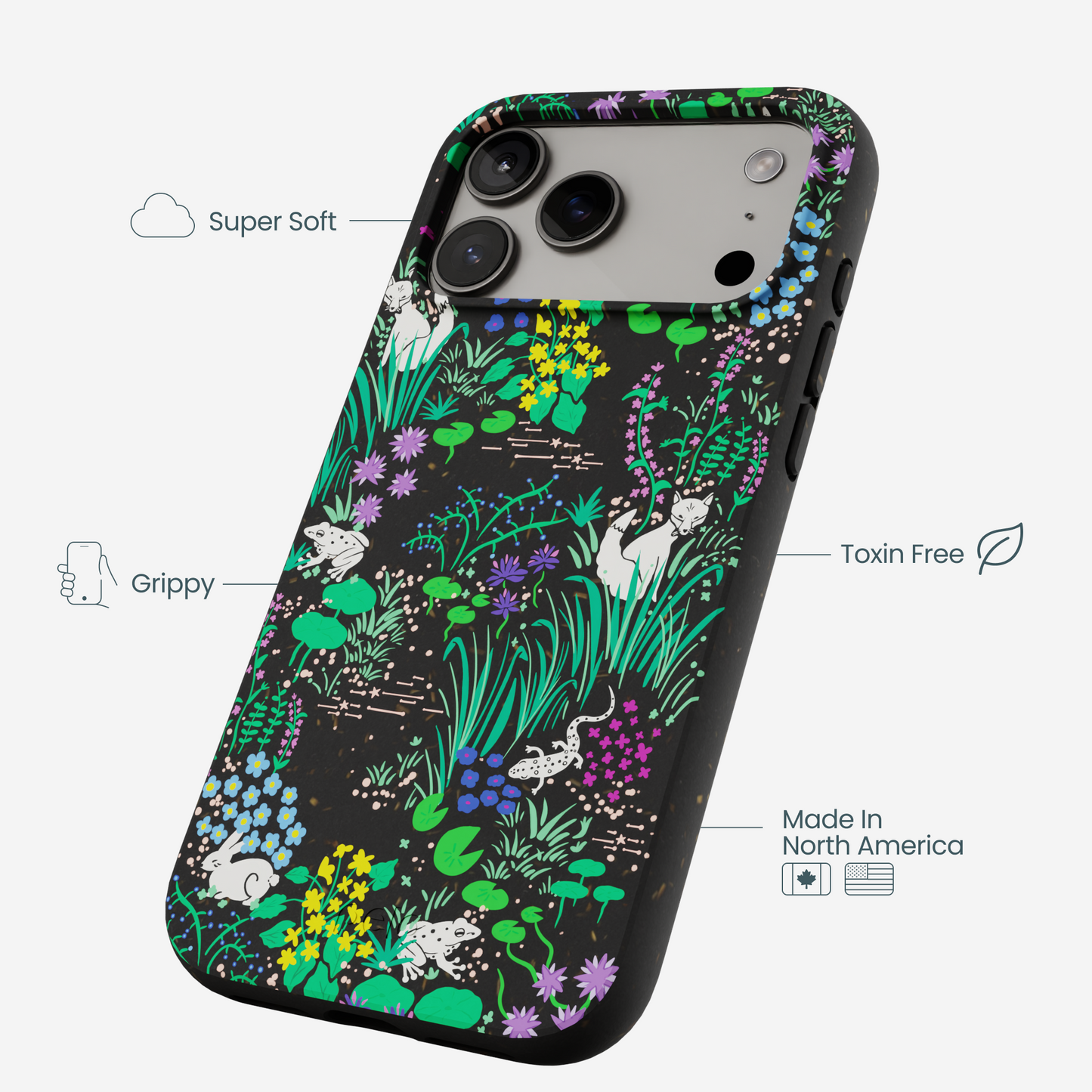 Black Midnight Pond iPhone 17 Pro Max Case