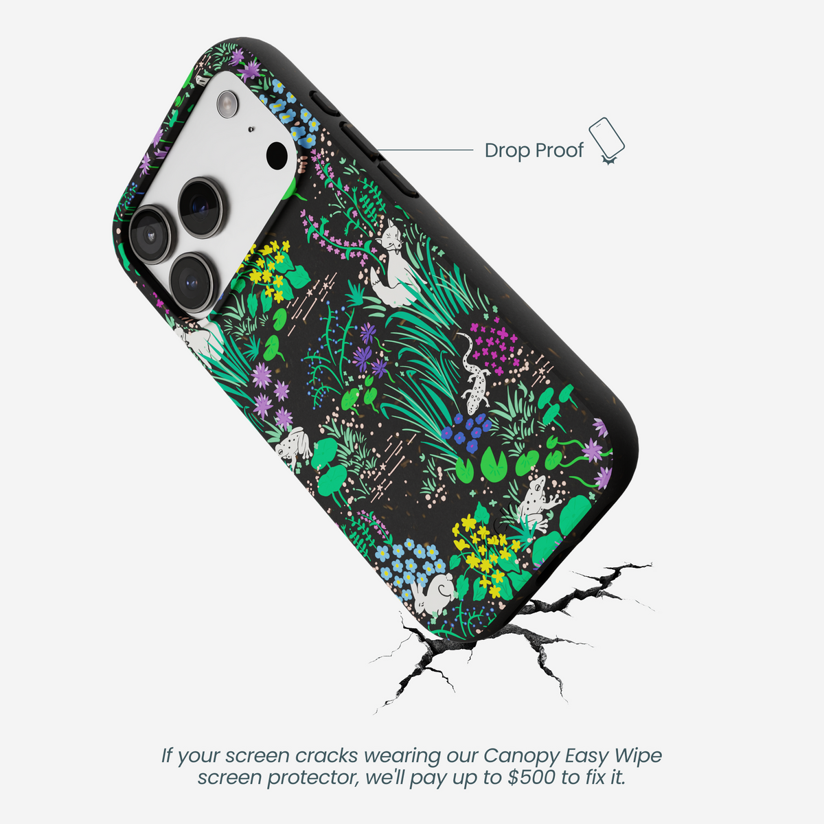 Black Midnight Pond iPhone 17 Pro Case