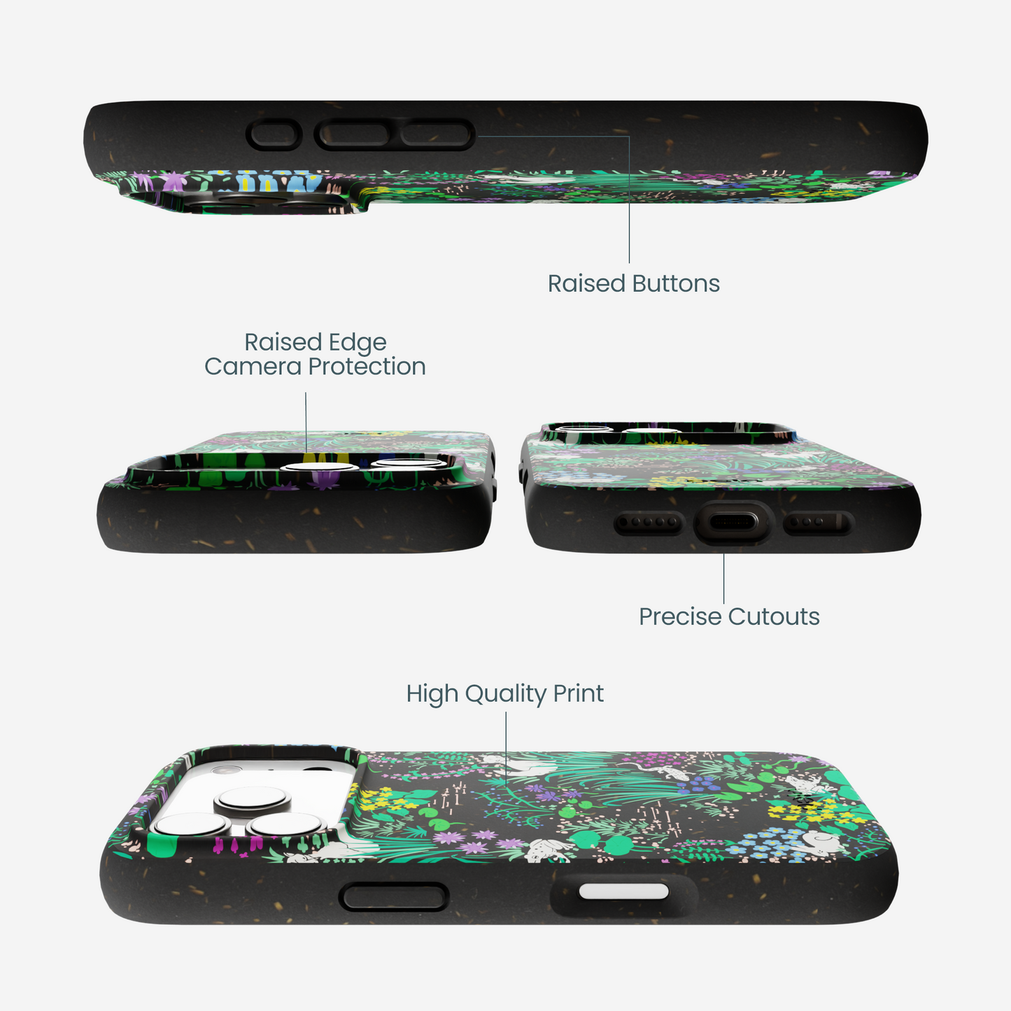 Black Midnight Pond iPhone 17 Pro Case