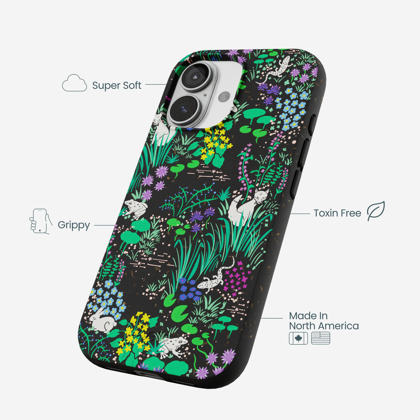 Black Midnight Pond iPhone 17 Case