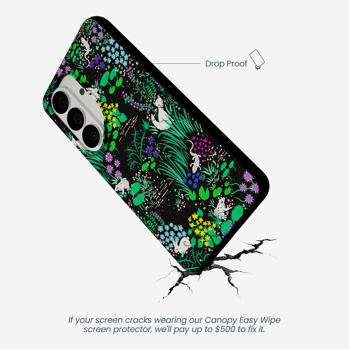 Black Midnight Pond Samsung Galaxy S26 Case