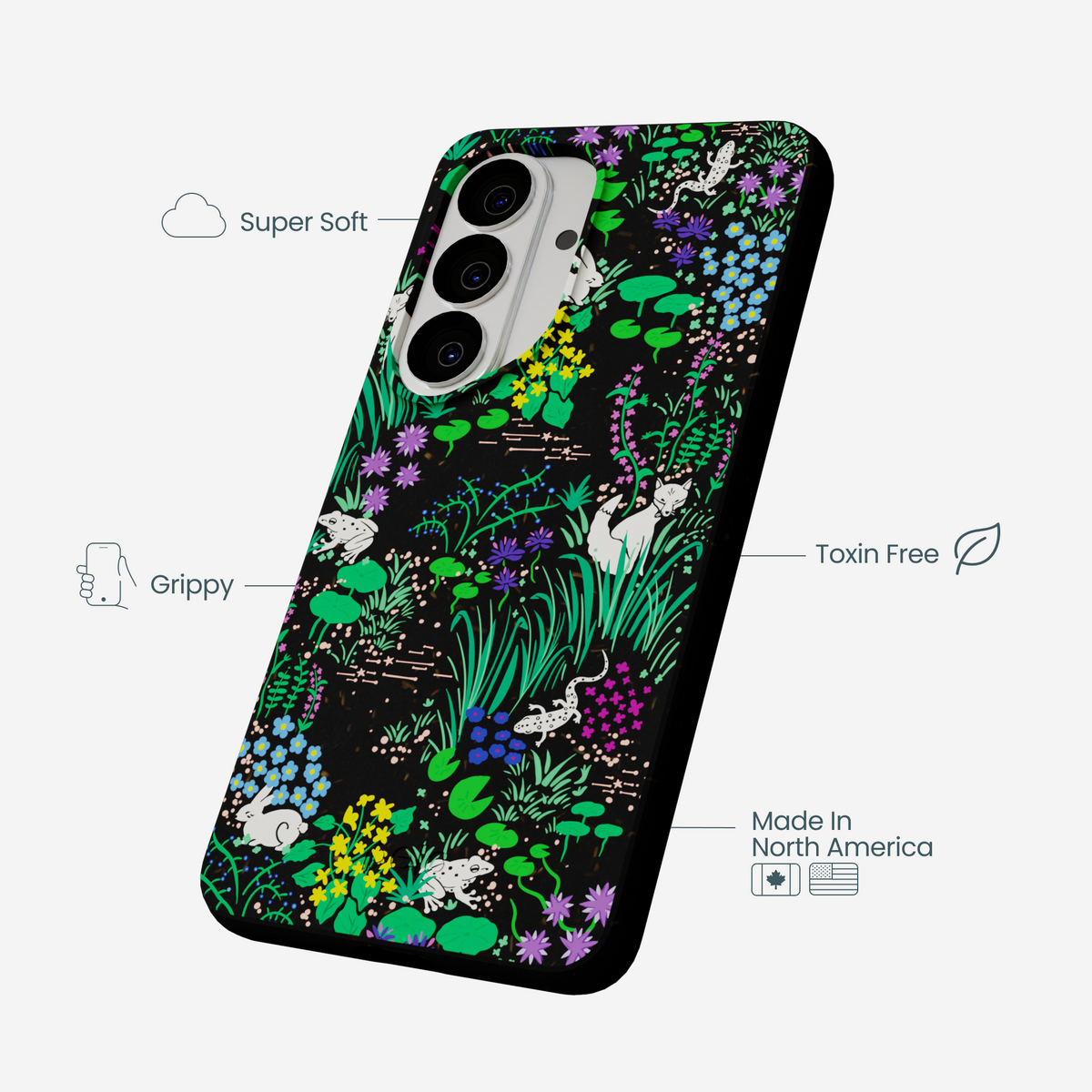 Black Midnight Pond Samsung Galaxy S26 Case