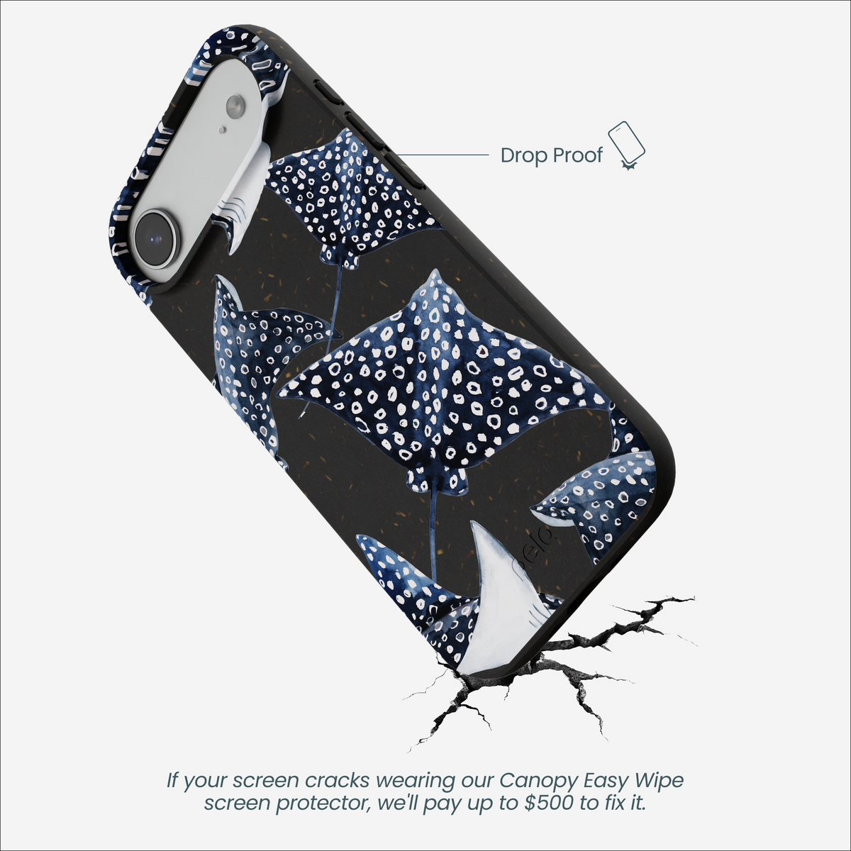 Black Midnight Rays iPhone Air Case