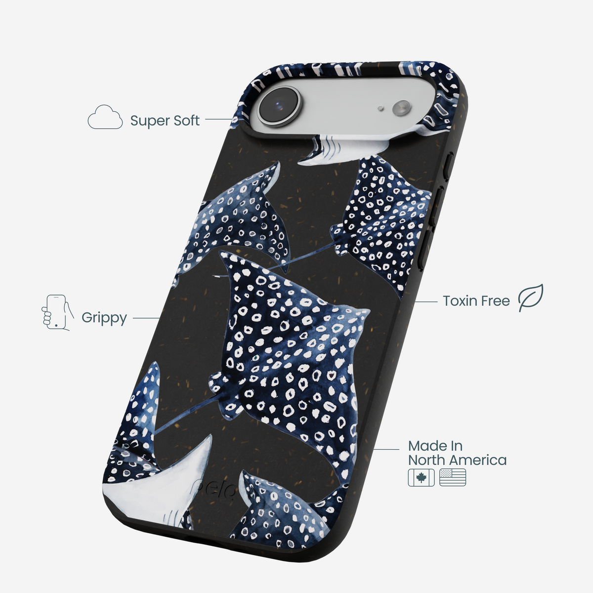 Black Midnight Rays iPhone Air Case