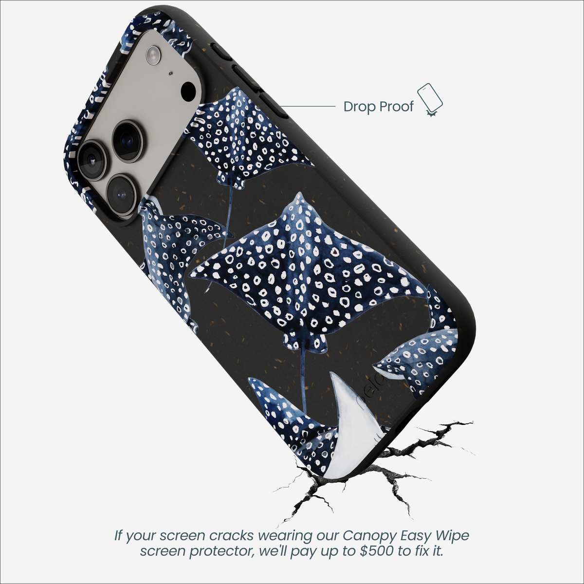 Black Midnight Rays iPhone 17 Pro Max Case