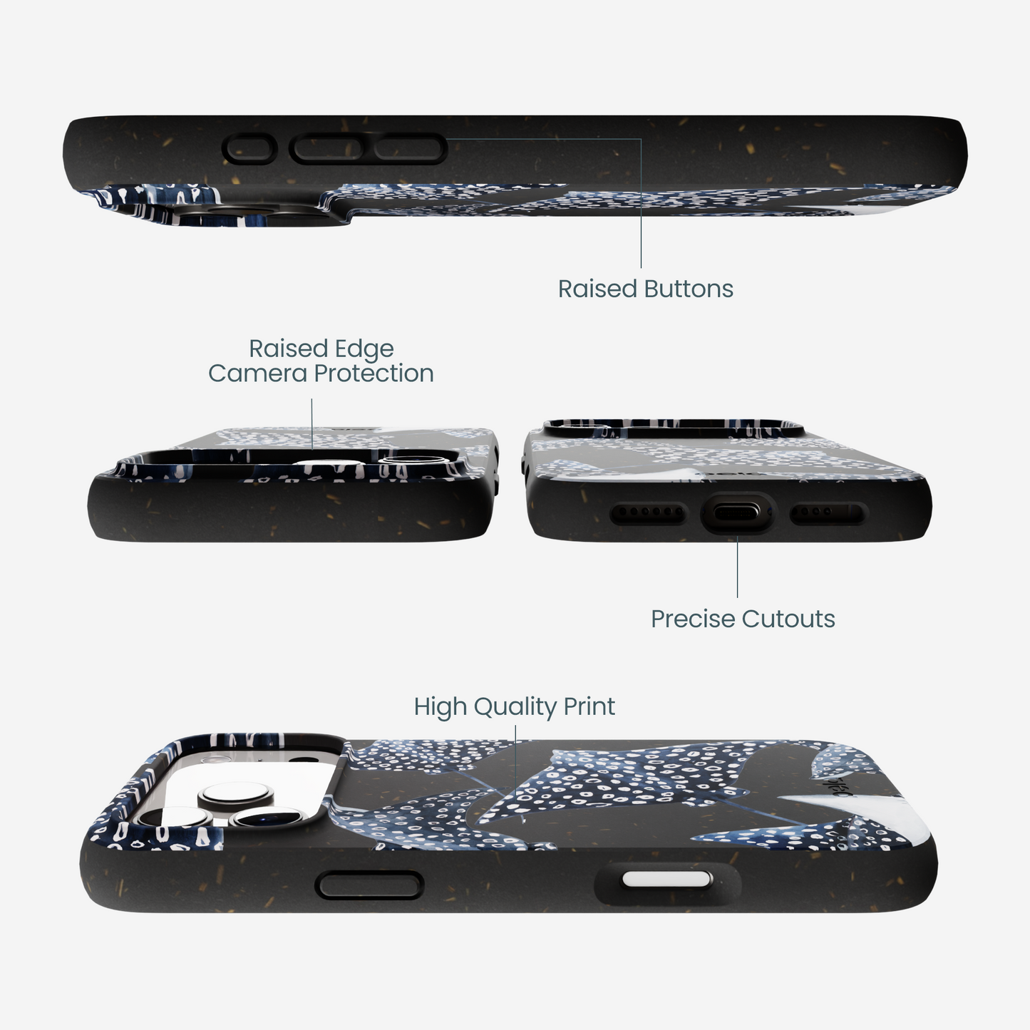 Black Midnight Rays iPhone 17 Pro Max Case