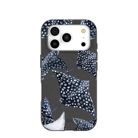 Black Midnight Rays iPhone 17 Pro Case