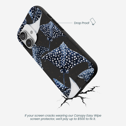 Black Midnight Rays iPhone 17 Case