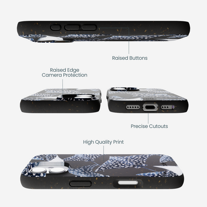 Black Midnight Rays iPhone 17 Case