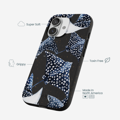Black Midnight Rays iPhone 17 Case