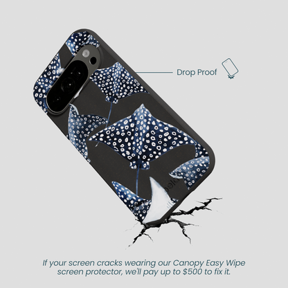 Black Midnight Rays Google Pixel 10/10 Pro Case