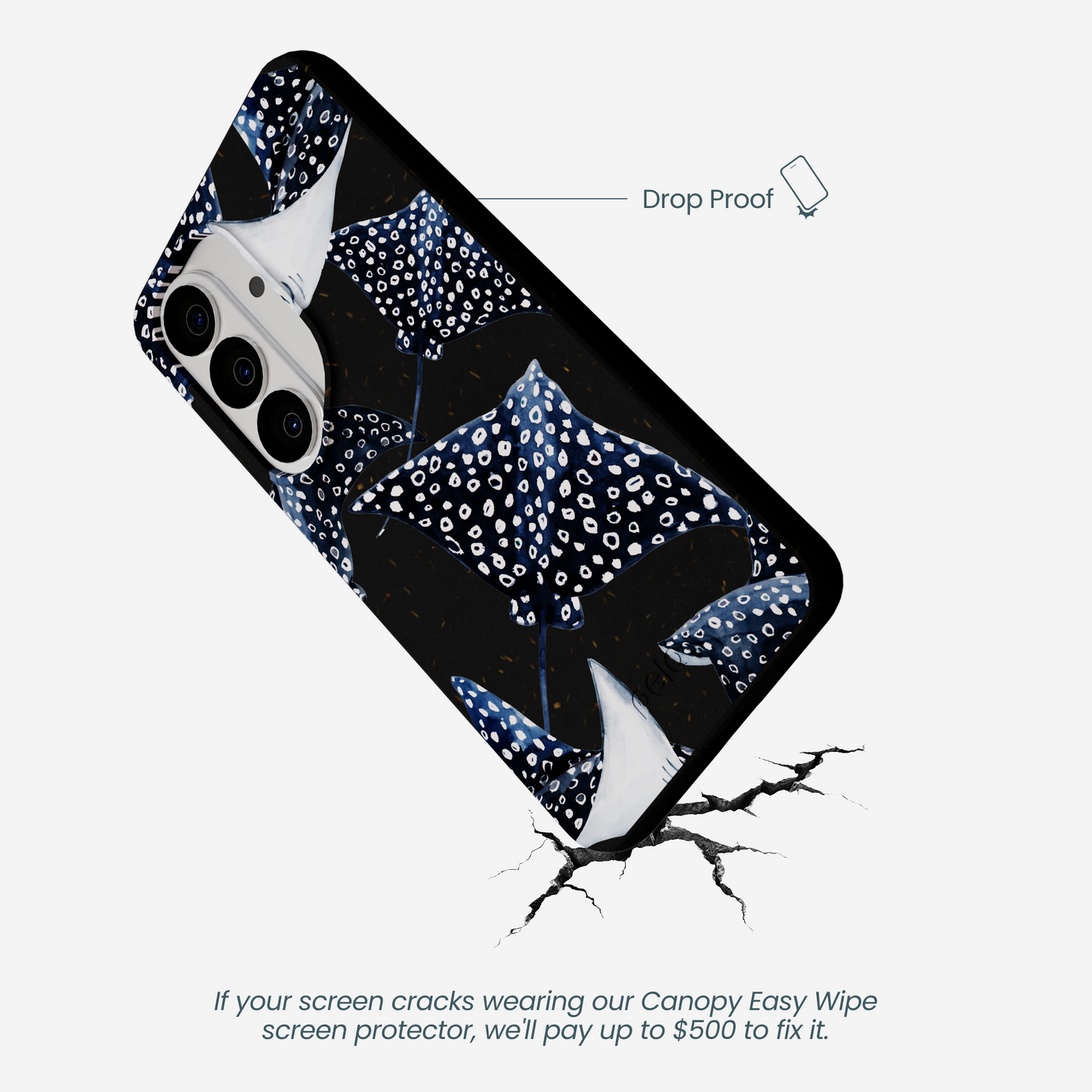 Black Midnight Rays Samsung Galaxy S26 Case