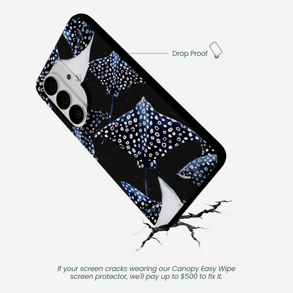 Black Midnight Rays Samsung Galaxy S26 Case