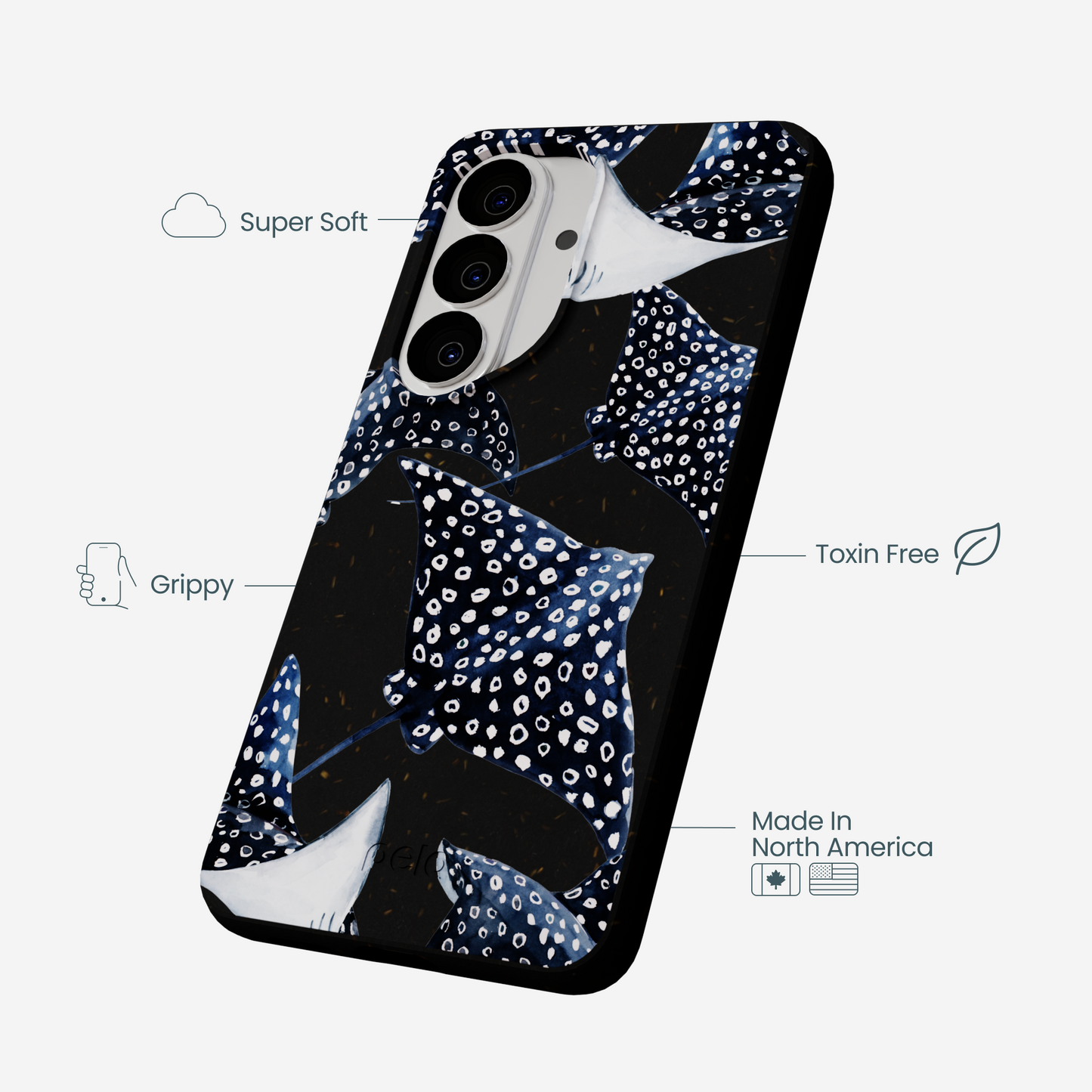 Black Midnight Rays Samsung Galaxy S26 Case