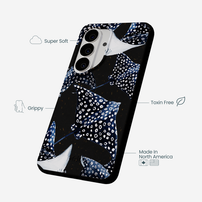 Black Midnight Rays Samsung Galaxy S26 Case