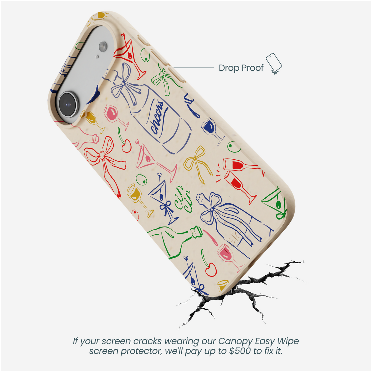 Seashell Midnight Toast iPhone Air Case