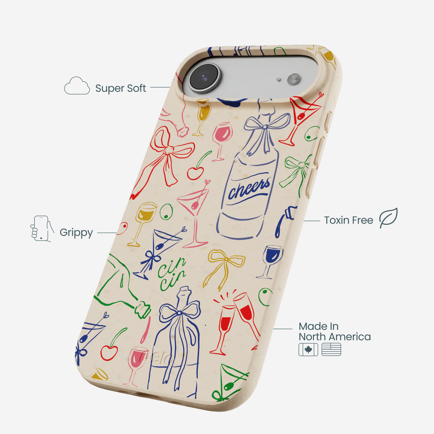 Seashell Midnight Toast iPhone Air Case