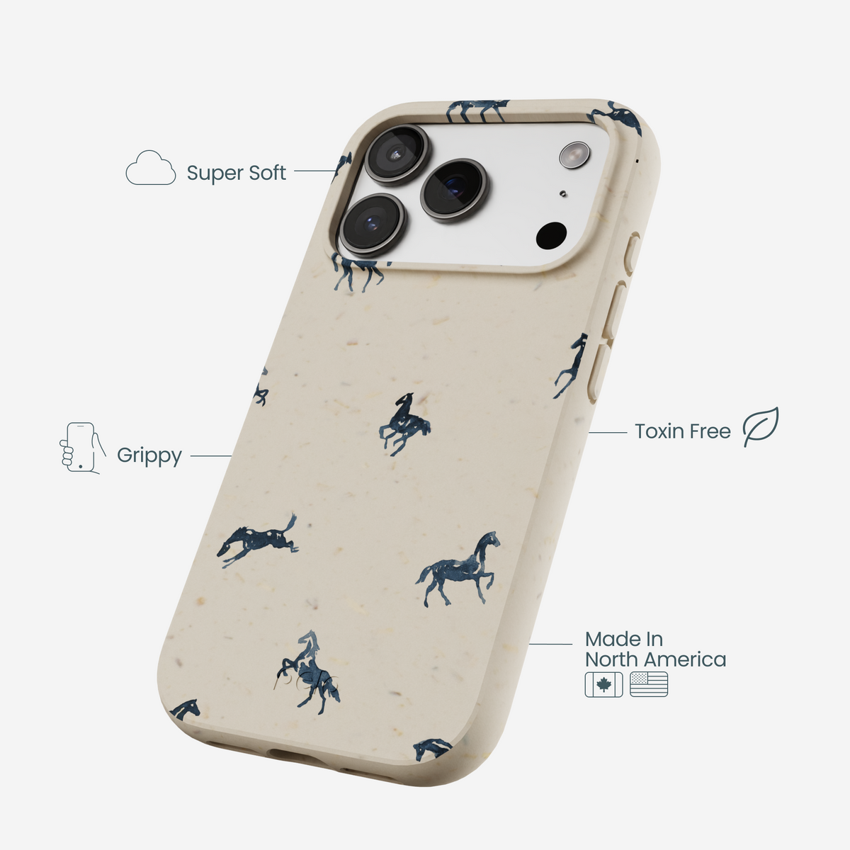 London Fog Mini Horses iPhone 17 Pro Case
