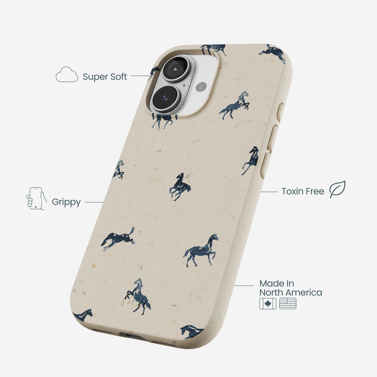London Fog Mini Horses iPhone 17 Case