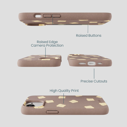 Chocolate Brown Mini Toast iPhone 16e/17e Case