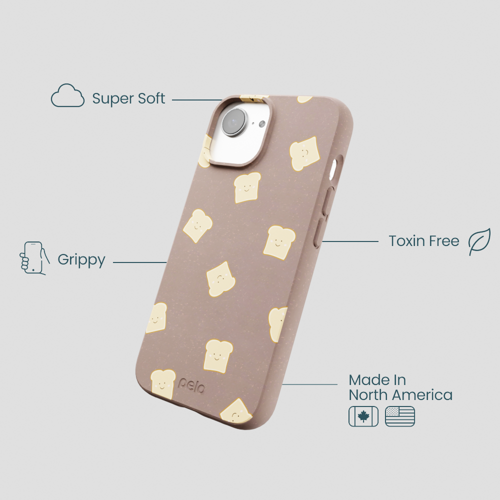 Chocolate Brown Mini Toast iPhone 16e/17e Case