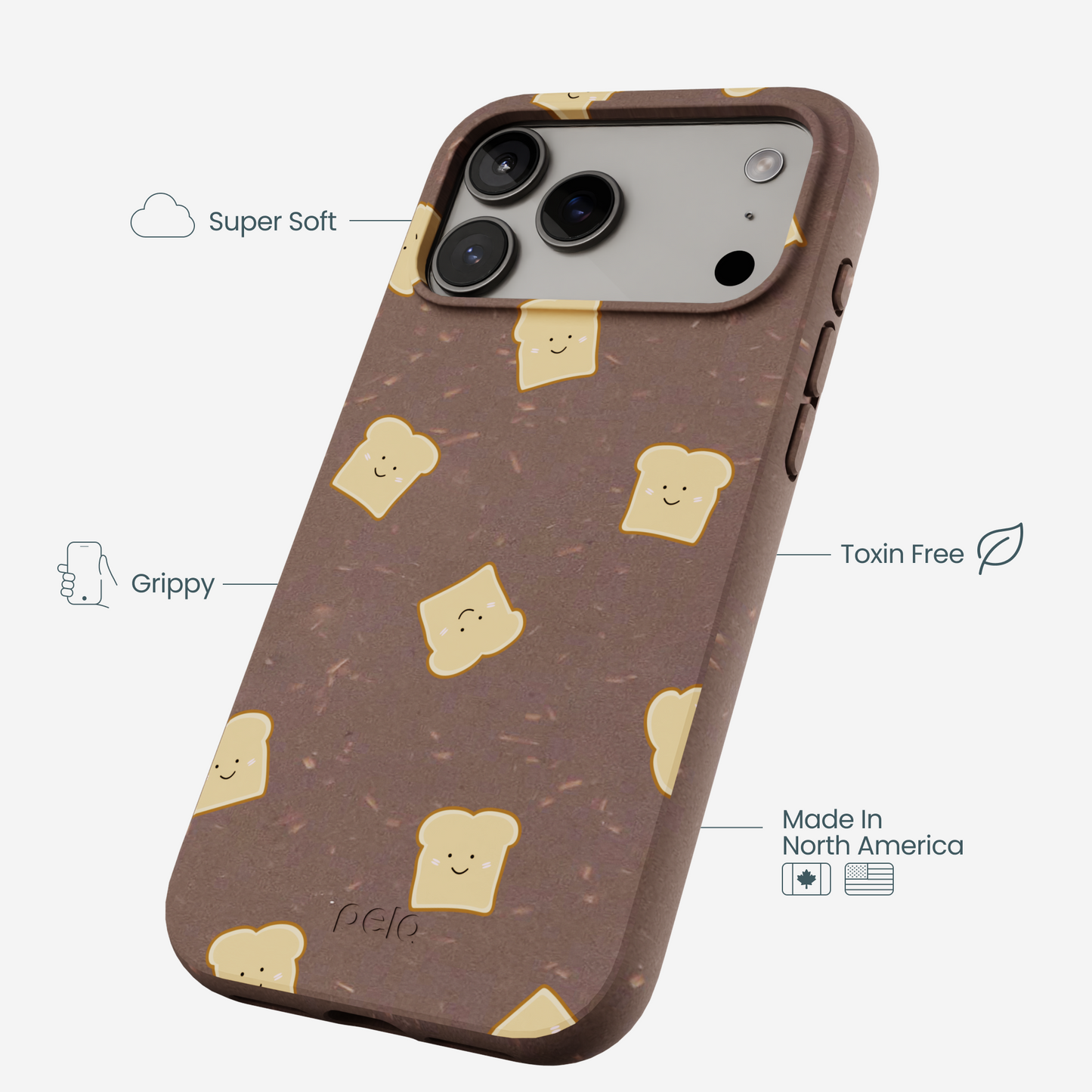 Chocolate Brown Mini Toast iPhone 17 Pro Max Case