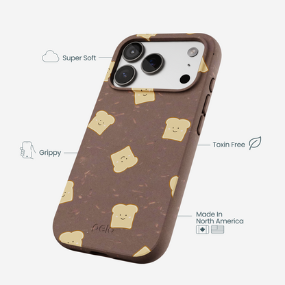 Chocolate Brown Mini Toast iPhone 17 Pro Case