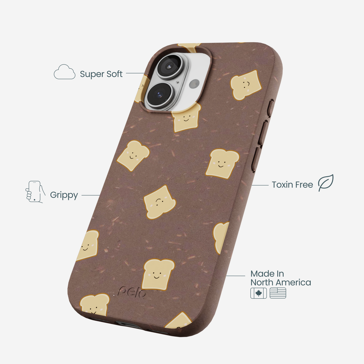 Chocolate Brown Mini Toast iPhone 17 Case