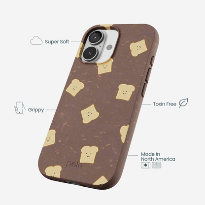 Chocolate Brown Mini Toast iPhone 17 Case