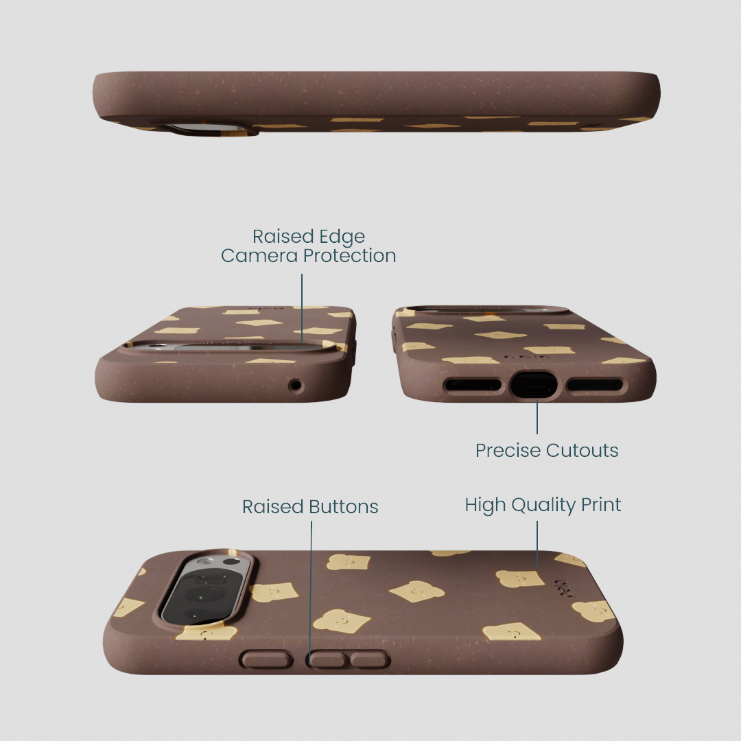 Chocolate Brown Mini Toast Google Pixel 10/10 Pro Case