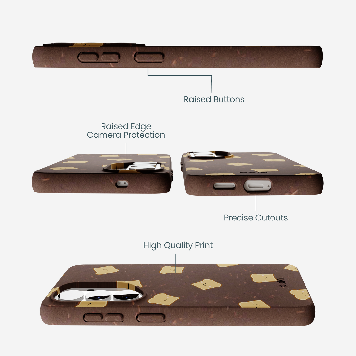 Chocolate Brown Mini Toast Samsung Galaxy S26 Case