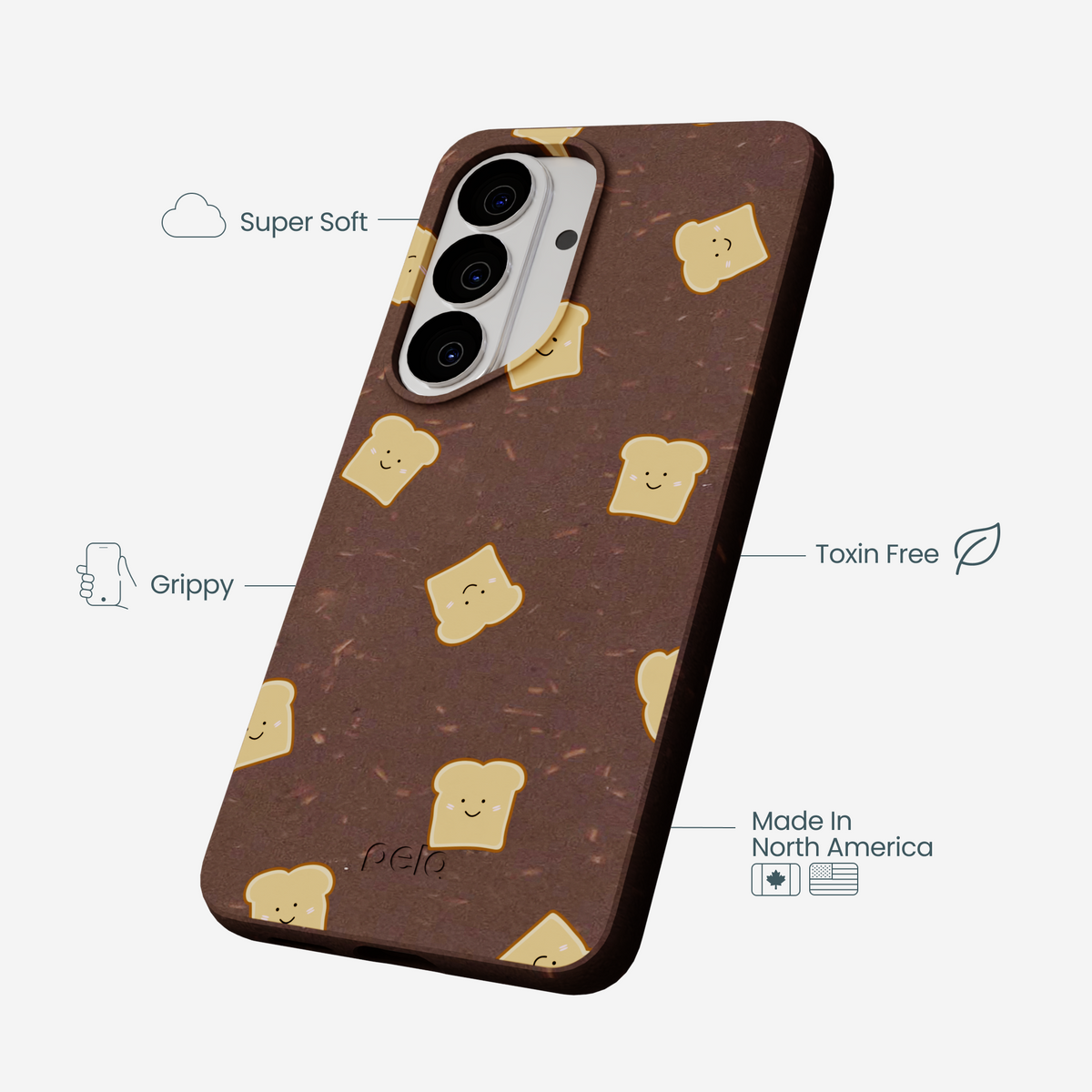 Chocolate Brown Mini Toast Samsung Galaxy S26 Case