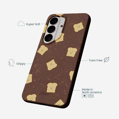 Chocolate Brown Mini Toast Samsung Galaxy S26 Case