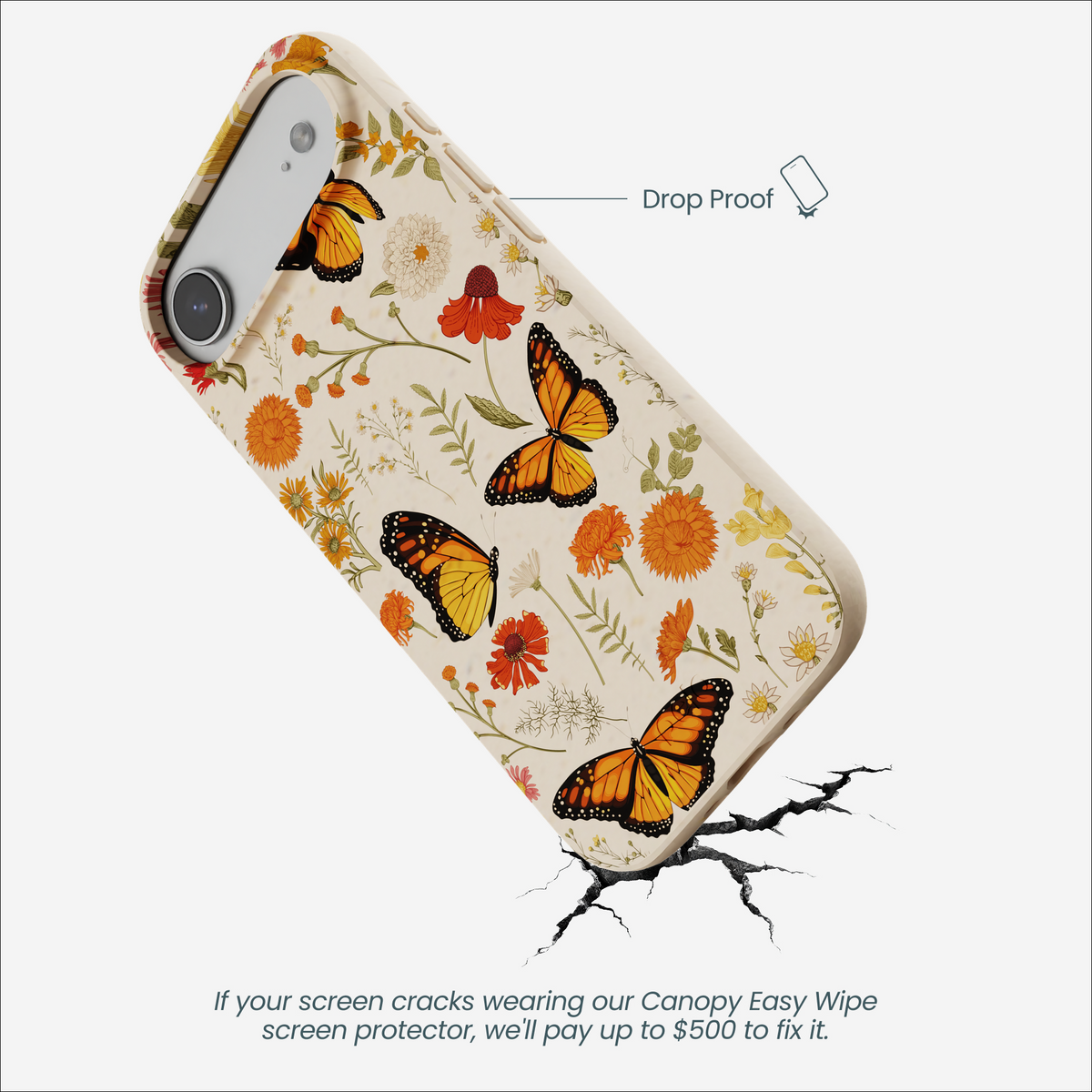 Seashell Monarch Butterfly iPhone Air Case